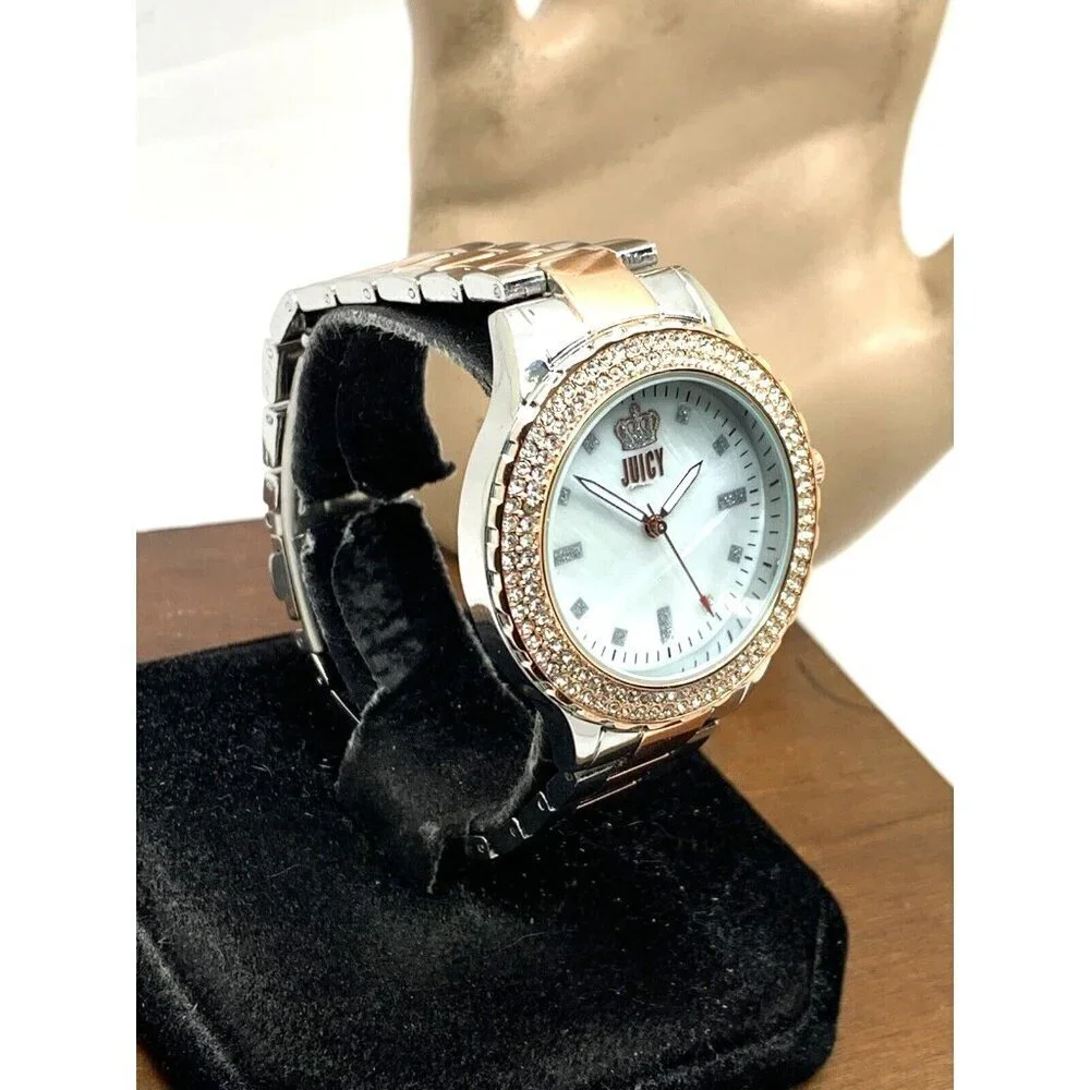 Juicy By Juicy Couture Women's Watch JC/5001 Quartz White Dial Rose Gold Silver